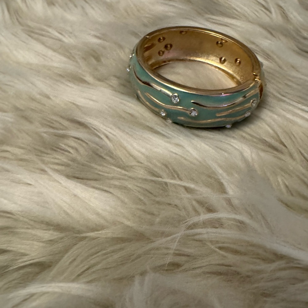 Blue and gold cuff